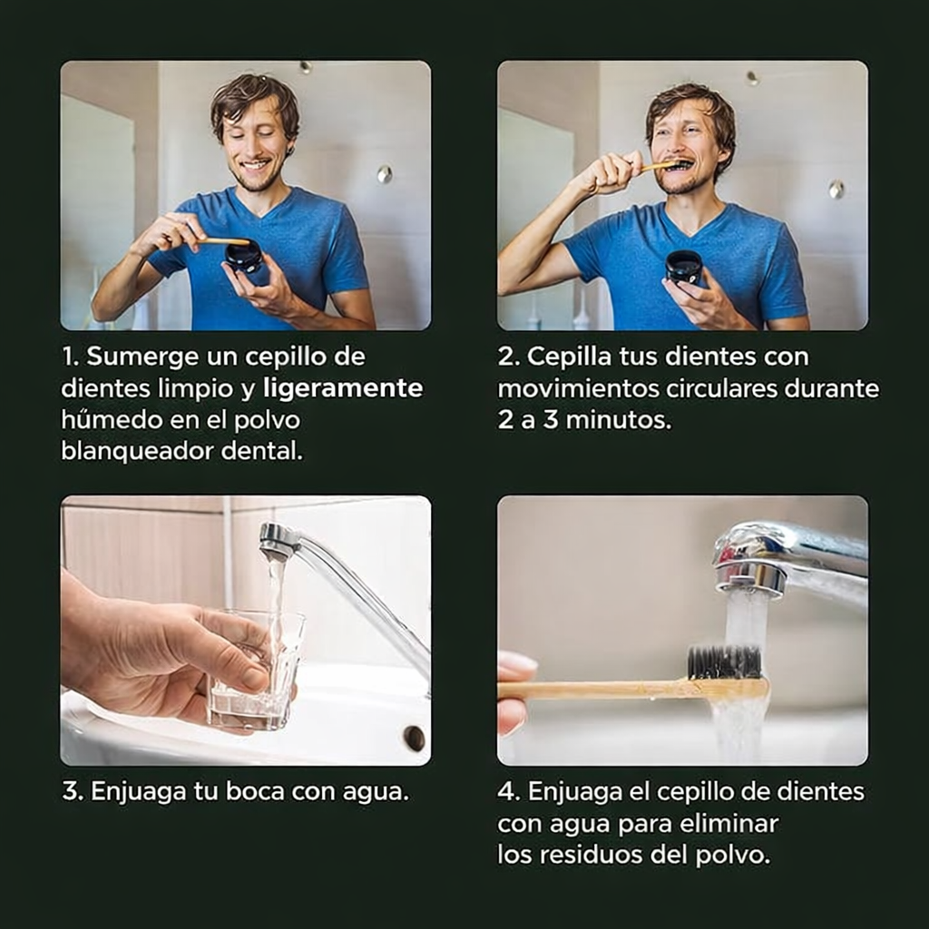 Active Now™-Polvo Carbón Blanqueador Dientes