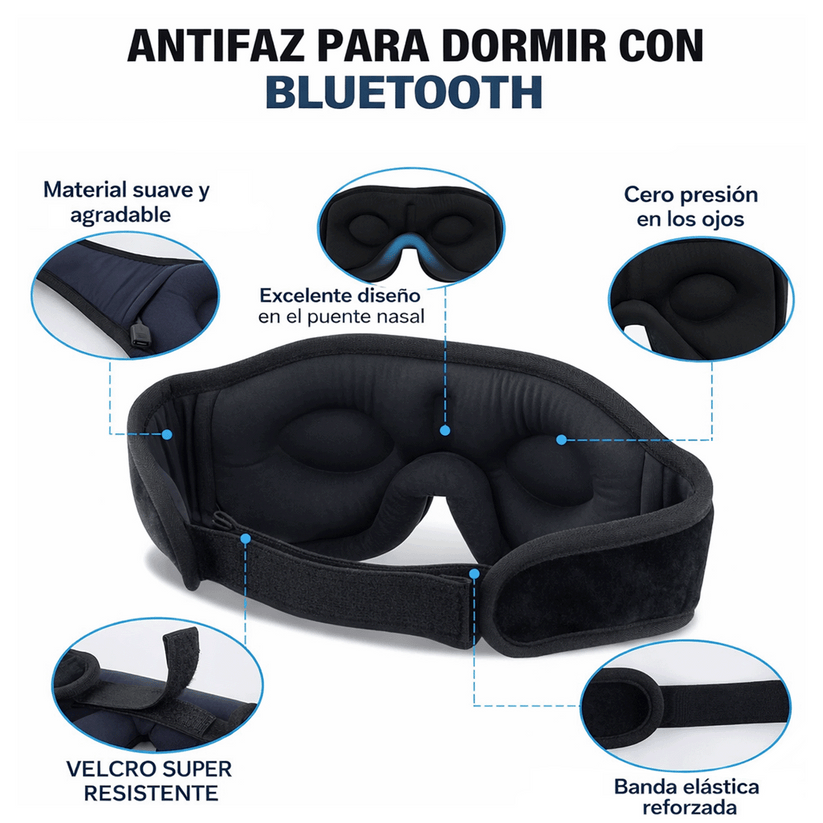 Antifax Pro-Relax™  Antifaz con bluetooth
