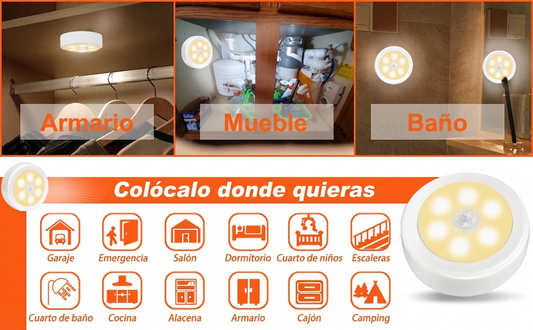 Pack Cero Tropiezos™-Pack de 2 Lámparas Círculo con Sensor